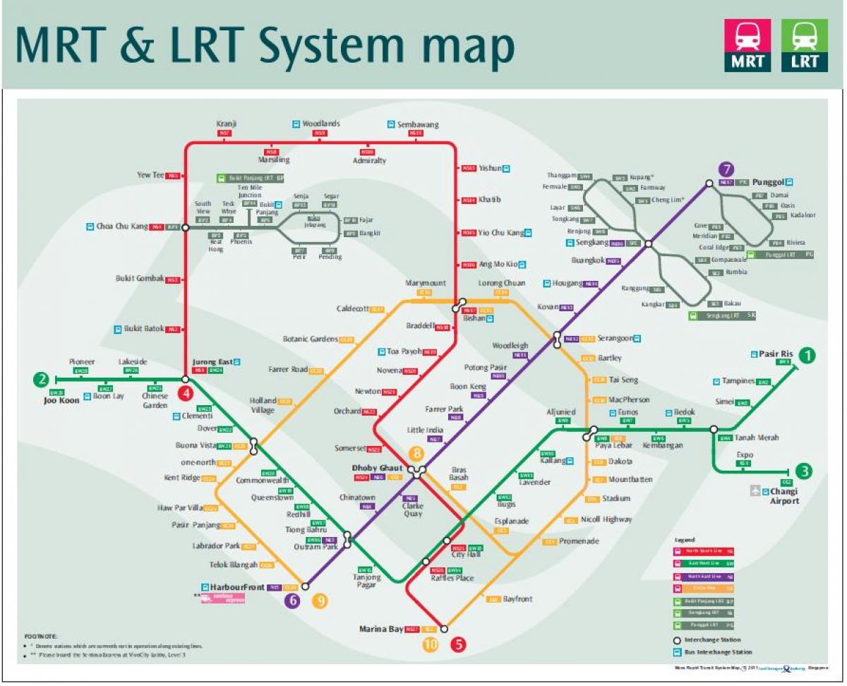 rute lrt map Singapore