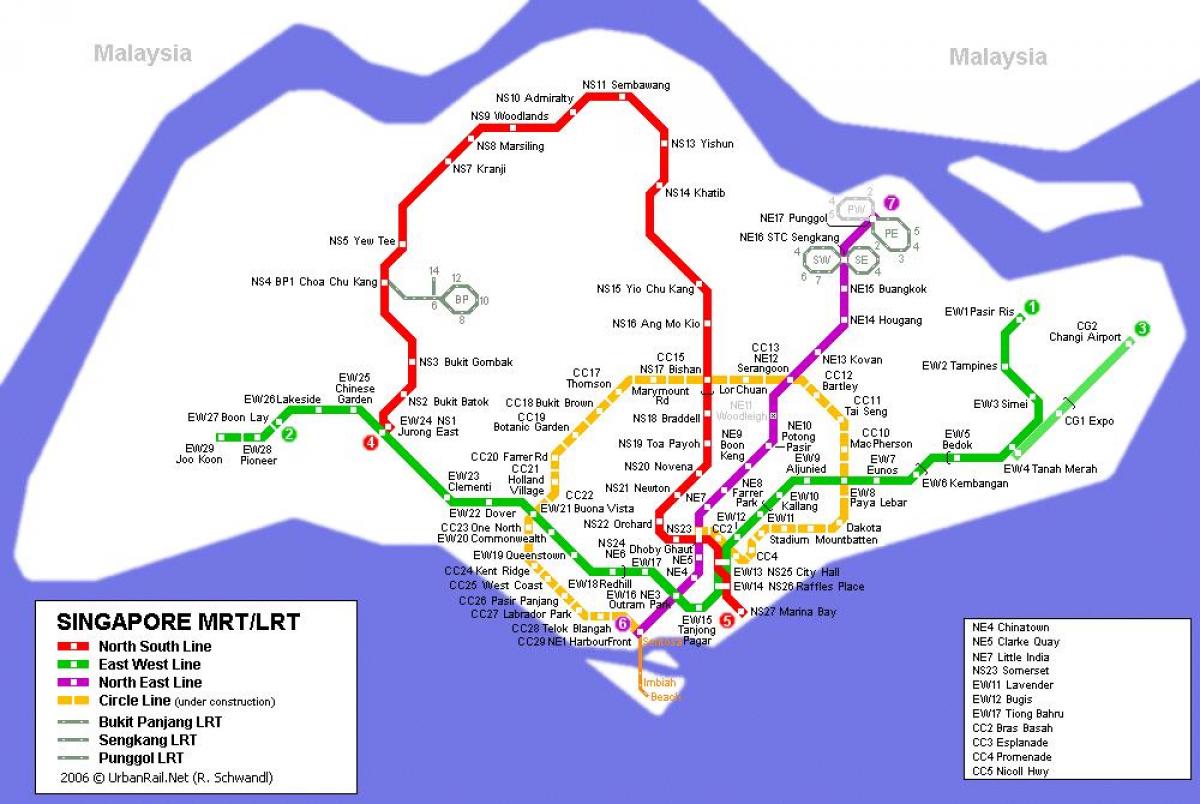 mtr peta rute Singapura