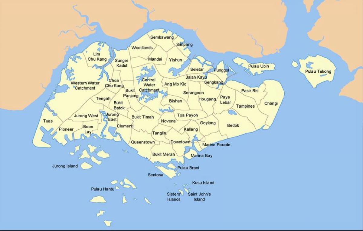 peta negara Singapura