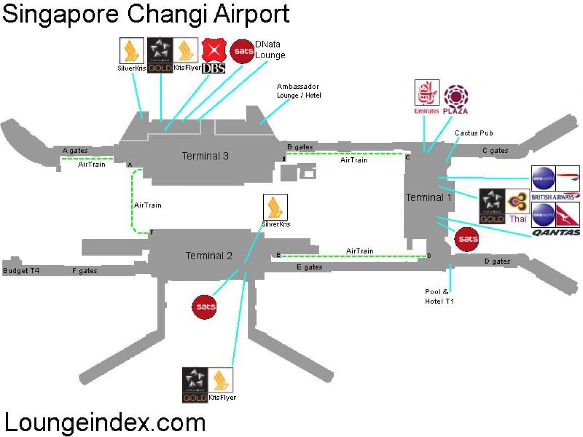 peta dari bandara Singapura