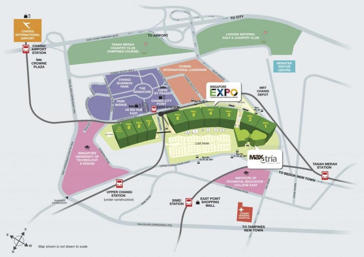 peta dari Singapore expo