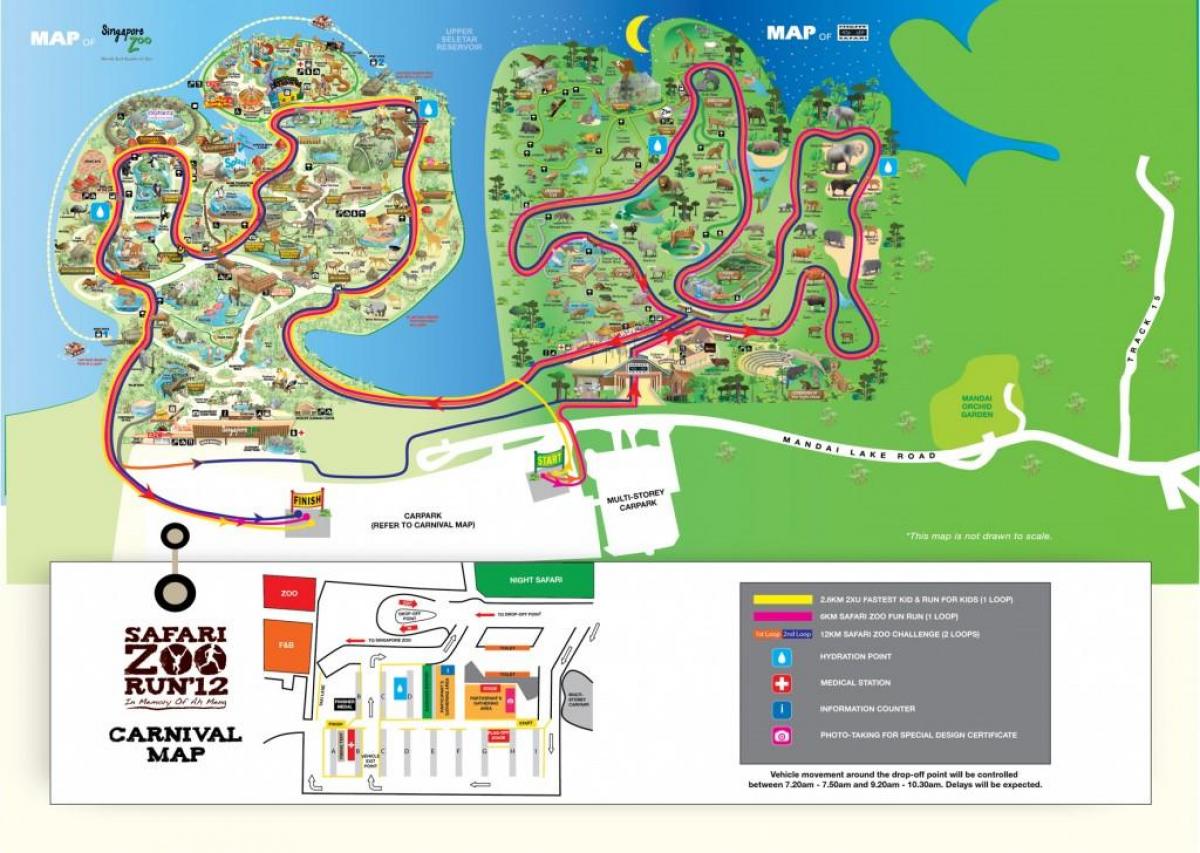 peta kebun binatang Singapura