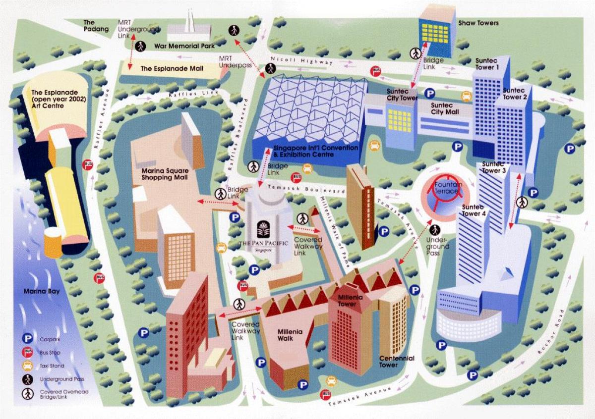 Kawasan Pusat Bisnis Singapura Peta