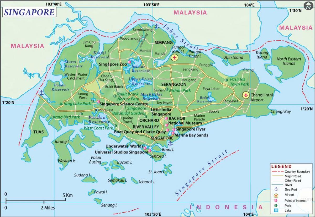 peta kota Singapura