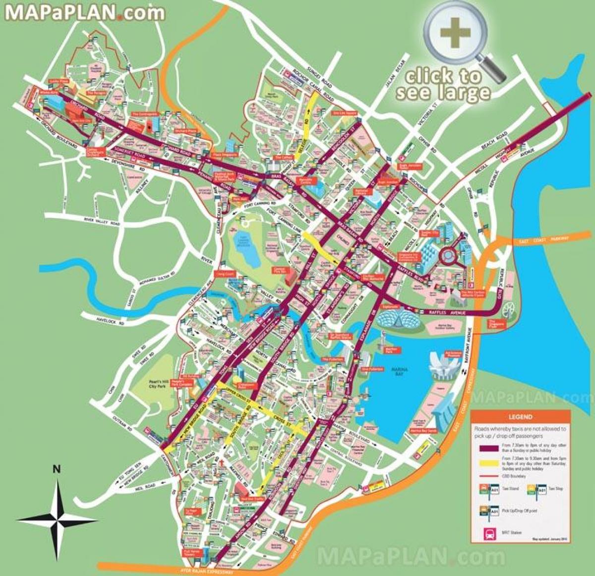 Singapura tempat wisata peta