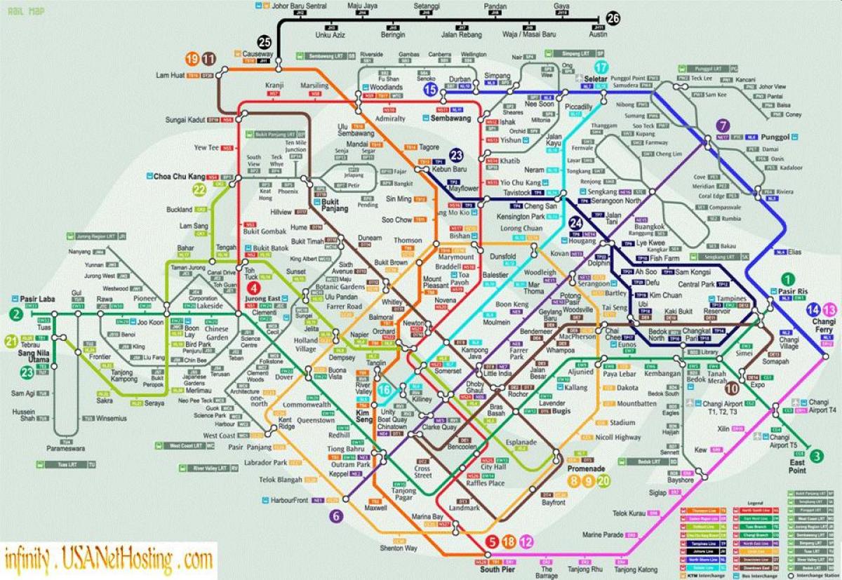 peta transportasi Singapura