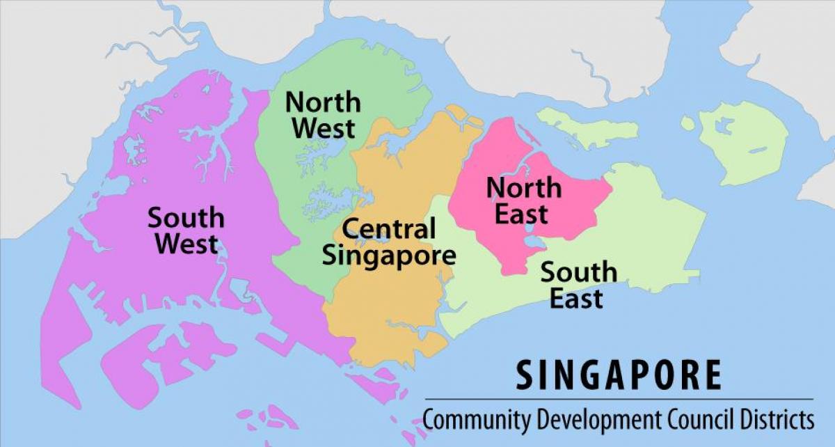 peta wilayah Singapura