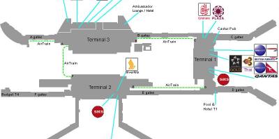 Peta dari bandara Singapura