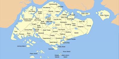 Peta dari Singapura erp