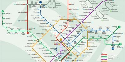 Peta kereta bawah tanah di Singapura