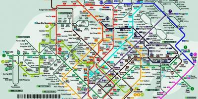 Singapura stasiun kereta api peta
